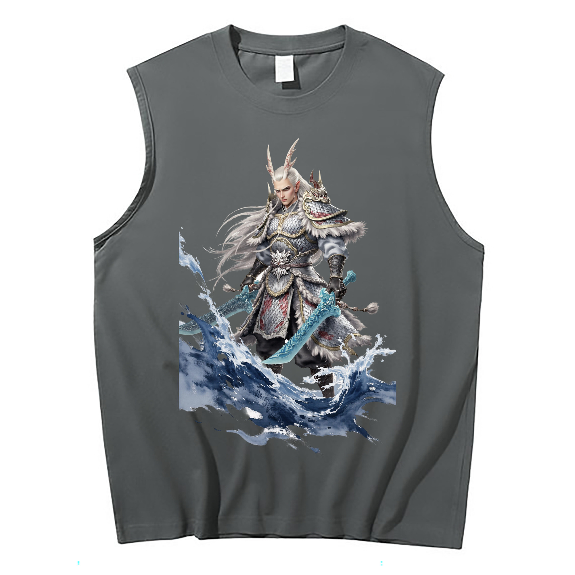 （画像用） Ne Zha 2 ナタ 魔童の大暴れ コットン100％タンクトップ（フロントプリント）